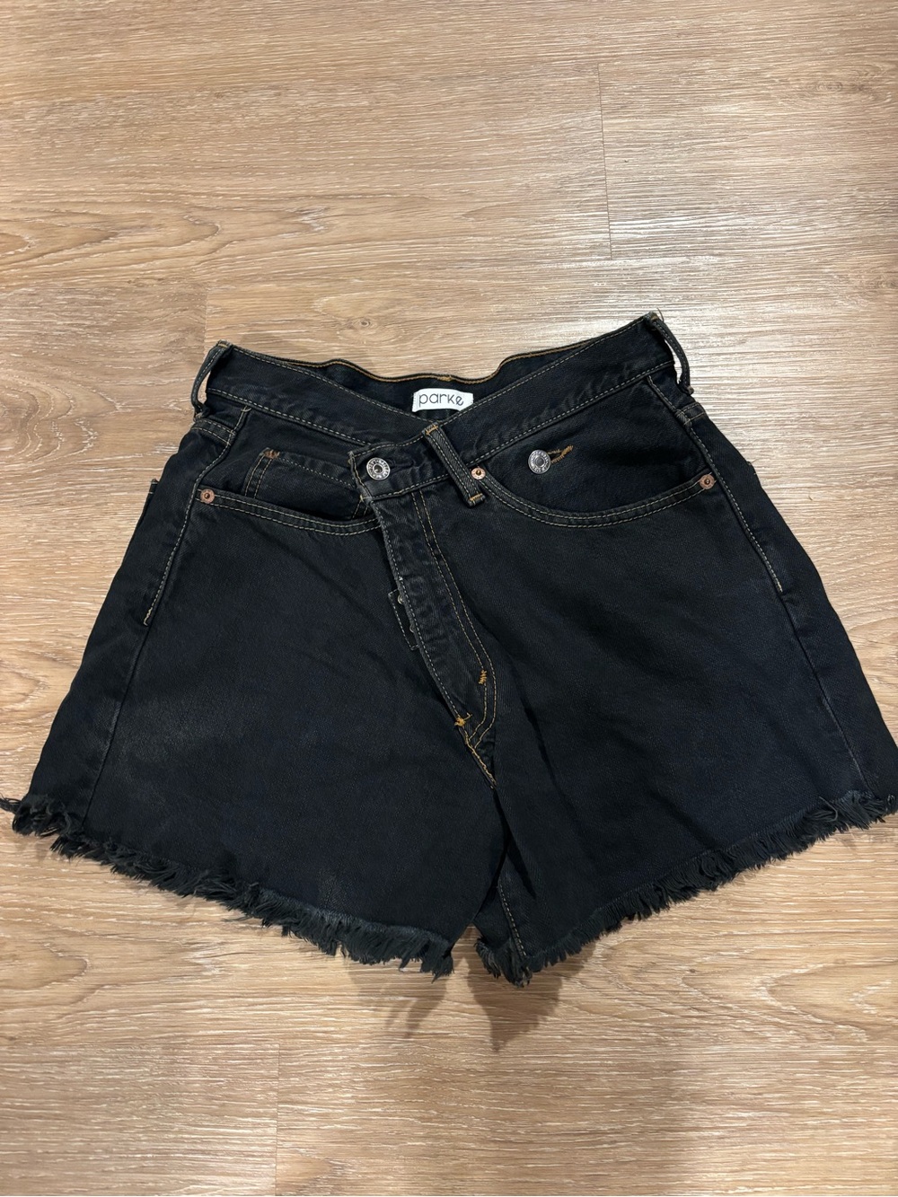 Parke Criss Cross Jean Shorts